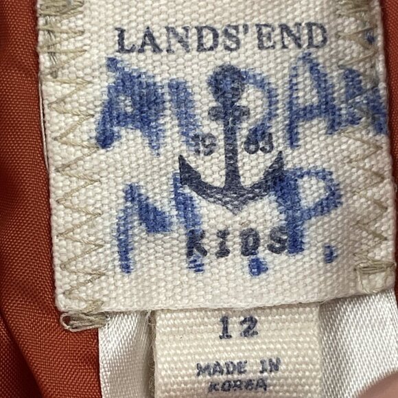 Lands End Squall Snow Pants Boys Girls Kids 12 Insulated Reinforced Knee Red - Picture 6 of 11